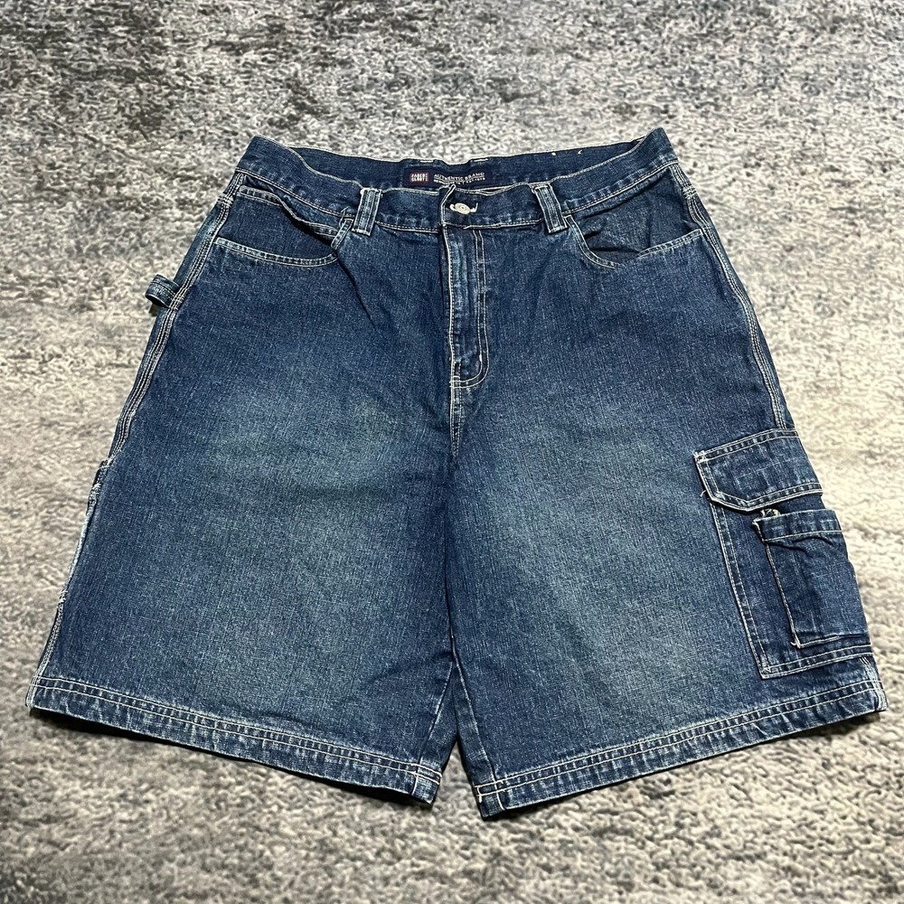Faded Glory‎ Shorts Blue Denim Mens 36 Baggy Jorts Skater Grunge Vintage Y2K - Picture 4 of 10